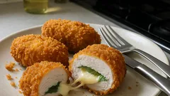 むね肉がしっとり、チーズとろり。しそチーズ入りチキンカツの作り方（端をしっかり密着）