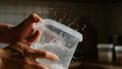 保存容器のしつこいニオイを消す方法は塩水で振るだけ