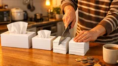 2025年のティッシュ値上げに備える、箱ティッシュを半分で使う節約術